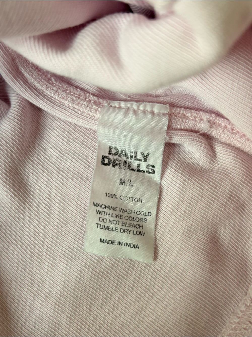 Daily Drills Terry Oversized Crew Sweatshirt - Pink size M/L - Picture 6 of 6